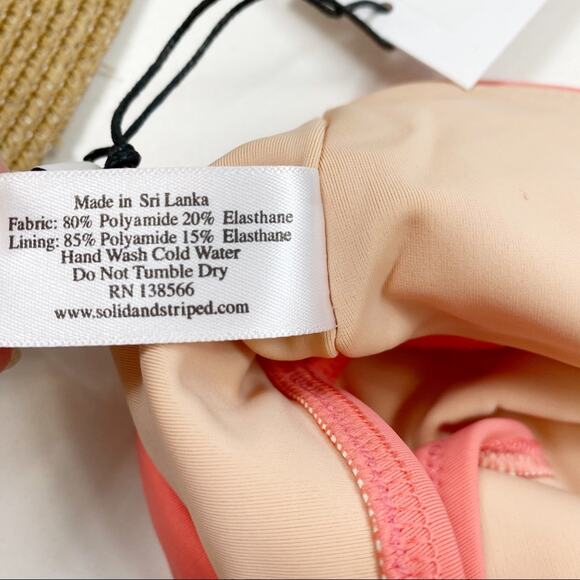 SOLID & STRIPED Grace Full Coverage Side Tie Coral Bikini Swim Bottom - Picture 8 of 9